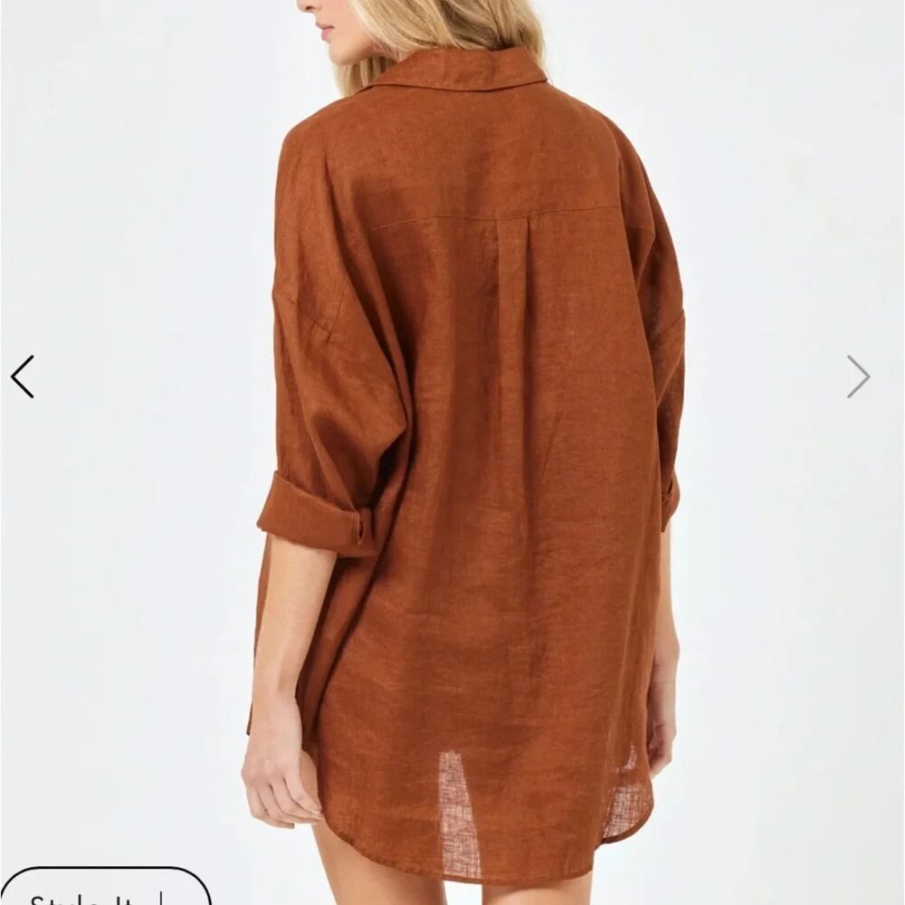 NWOT L*Space Rio Tunic 100% Linen - Picture 3 of 6